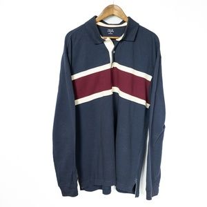 Falls Creek Maroon Blue Rugby Polo Size XL